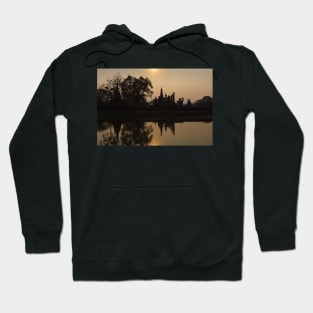 Wat Maha That temple against sunset Hoodie